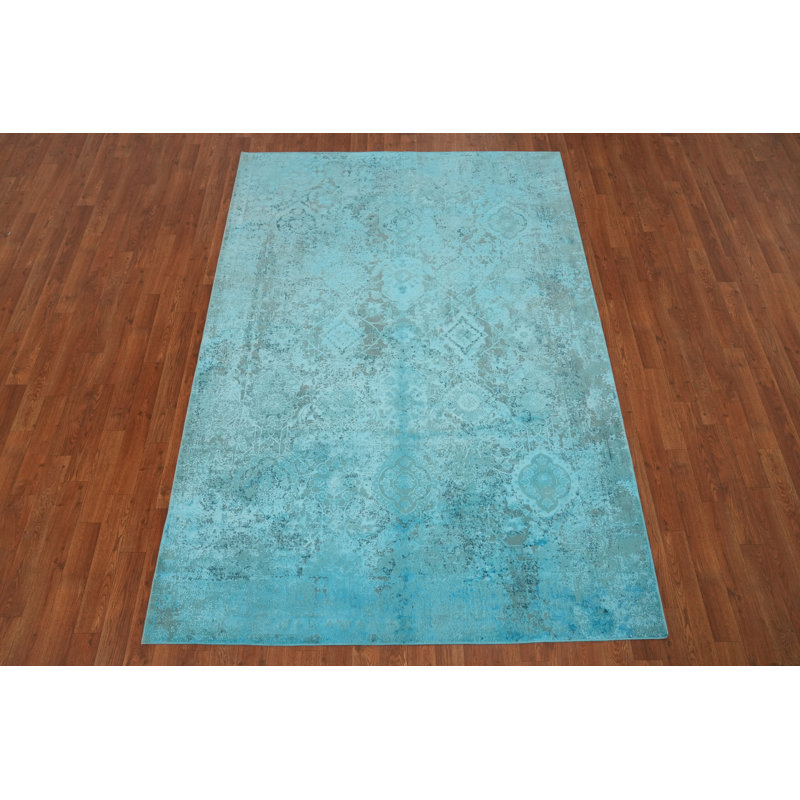 Elegant Distressed Blue Rug for a Tranquil Home Ambiance 5x7