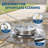 Efficient Cleaning Power | 14" Pressure Washer Surface Cleaner with 4 Wheels – High Compatibility – Ideal for Patios, Driveways, and Cars – Durable Construction – Silver Color