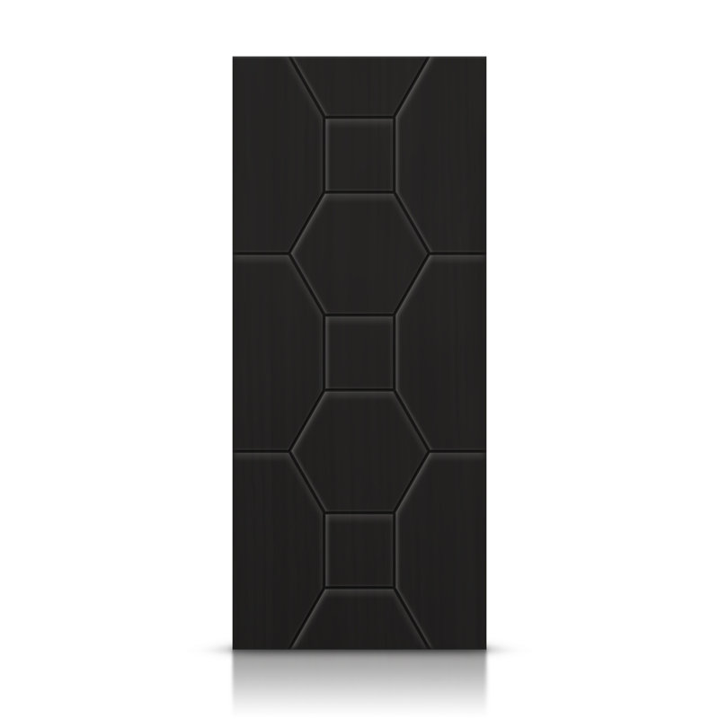 Porte standard à panneaux en bois, Noir, 36 po x 84 po