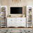 3-Piece Farmhouse Entertainment Center With Storage Cabinet For Tvs Up To 70", Mid-Century TV Stand With Bookshelf, Rustic Versatile Sideboard With Adjustable Shelves For Living Room (Bookshelf)-1290594567