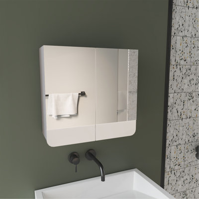 Armoire à pharmacie à miroir avec tablettes intérieures, solution de rangement de salle de bain moderne et organisateur