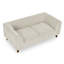 Canapé pour animaux de compagnie avec dossier et accoudoirs, canapé pour animaux de compagnie rectangulaire moderne convenant aux petits et moyens chiens, canapé pour chien confortable à coussin souple - BEIGE-116119218