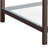 Black Nickel 1‑Shelf Glass Top End Table