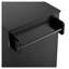 U_STYLE Buffet 54,3 "noir avec rangement, 4 portes et 1 tiroir, desserte moderne avec tablettes réglables et tringle à vêtements-1027998375