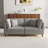 2 - Piece Upholstered Light Gray Corduroy Modular Sectional with Pillow Back and Solid Wood Legs-546966349