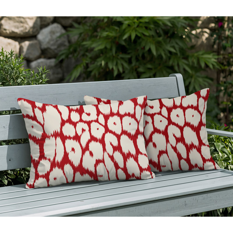 Oreiller réversible Clio Zebra, 25x18, Red