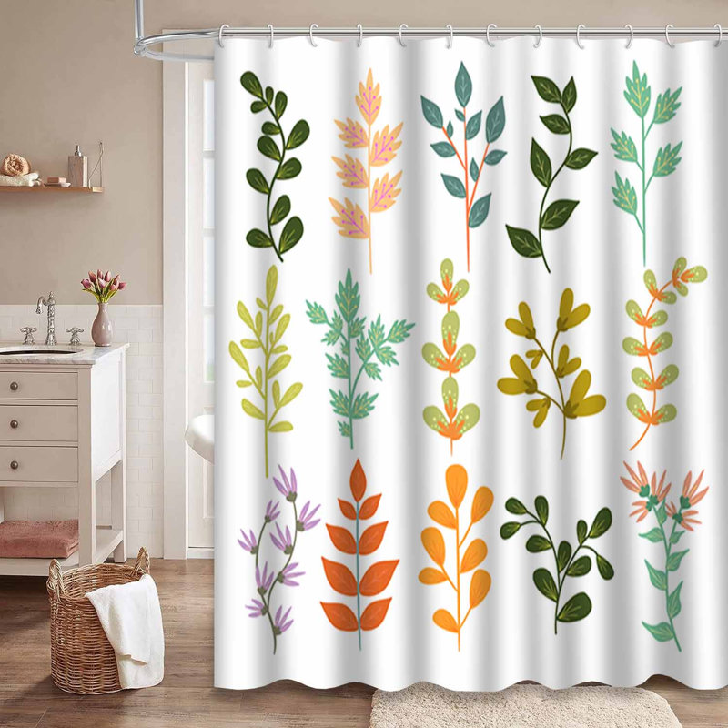 Rideau de douche imperméable à l'eau pour plantes avec 12 crochets, L 72 po x l 78 po
