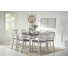 Imran 8 - Piece Counter Height Extendable Rubberwood Solid Wood Dining Set