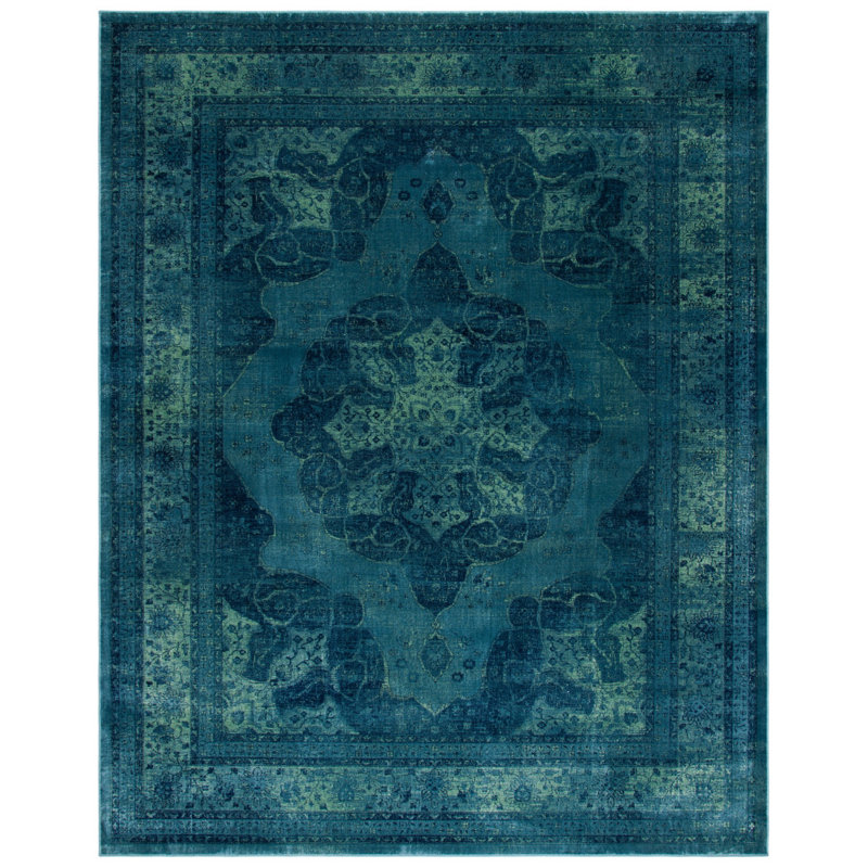 Evanoff Oriental Blue/Multi Area Rug, Rectangle 9' x 12'