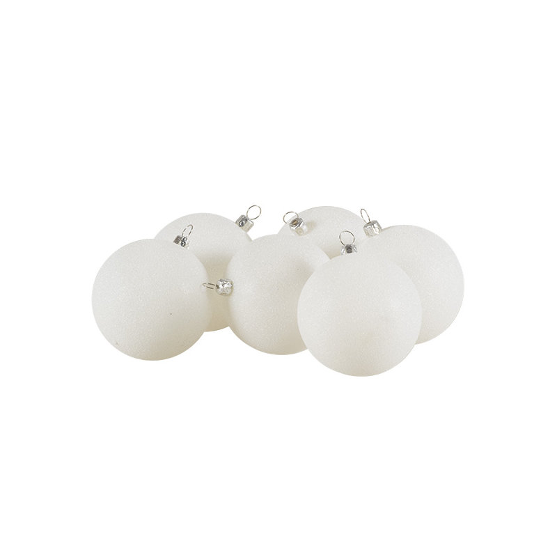 8cm Bauble, White