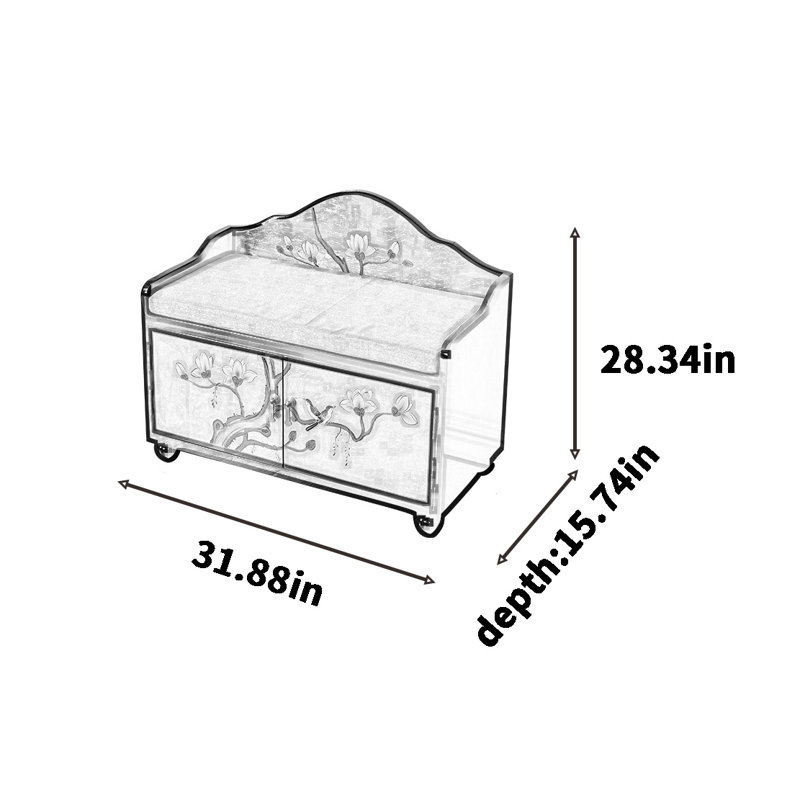 8 Pair Shoe Storage Bench