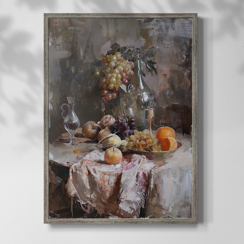 Reproduction encadrée FLORAL Series DCCxxxii - bois massif, H 11 po x l 9 po