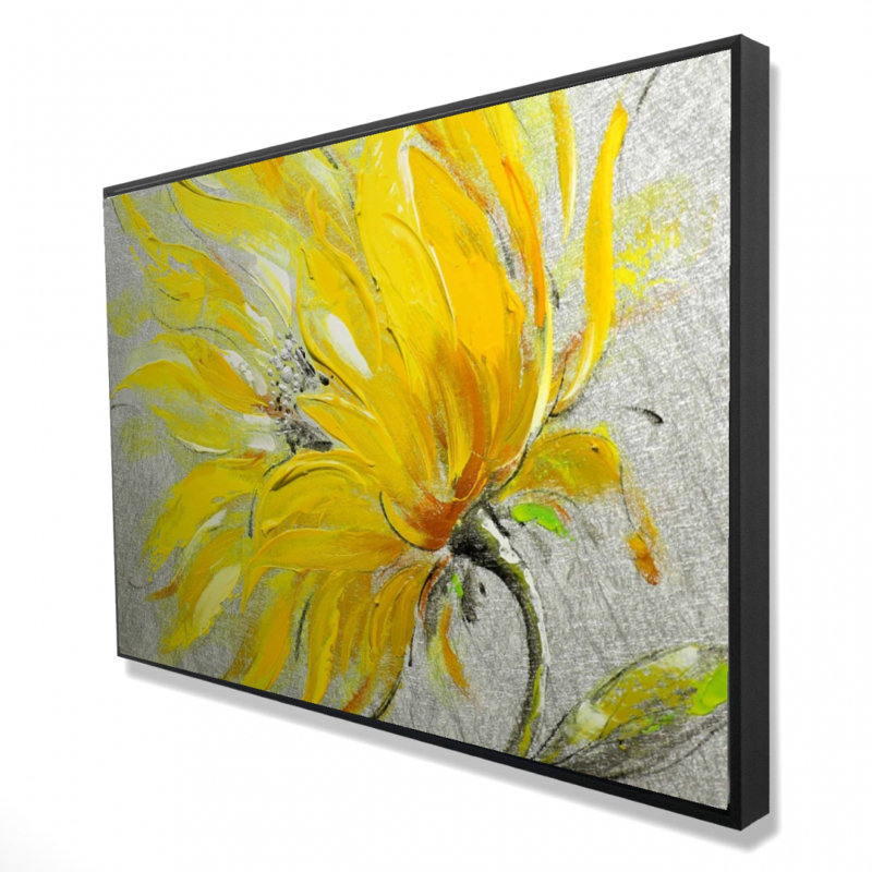 "Fleur jaune" sur toile