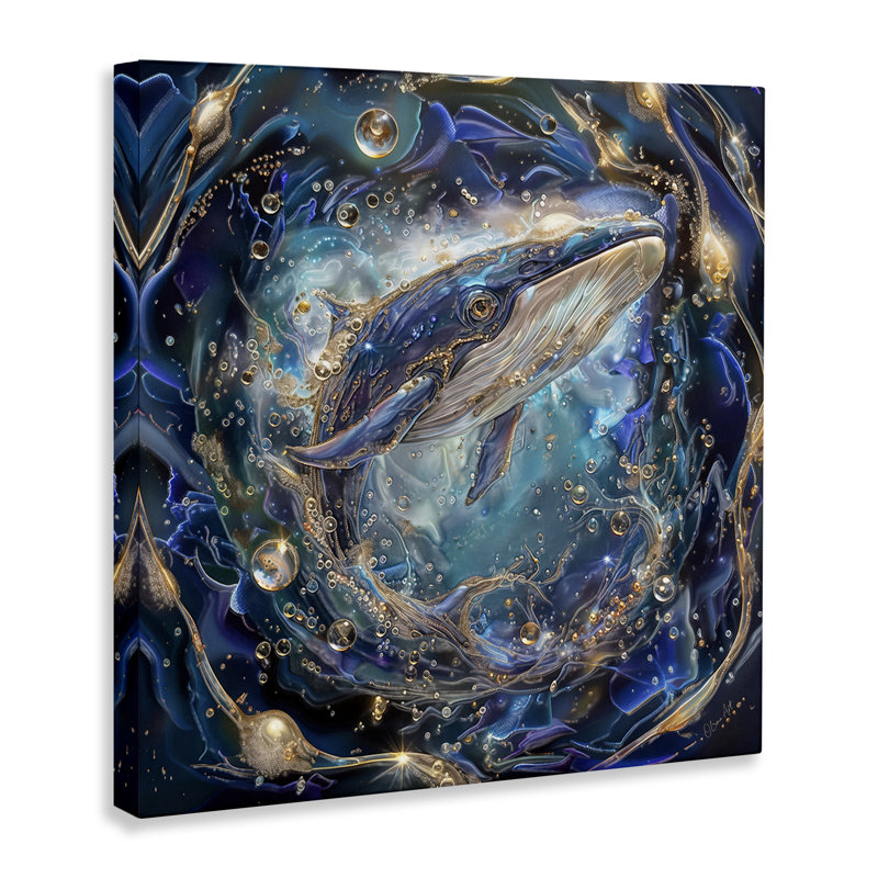 "Echoes of Abyss Whale", art mural par Lena Owens, H 36 po x l 36 po