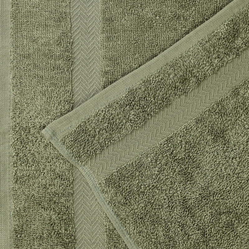 Ensemble de serviettes 100% coton 18 pièces Josann, Vert forêt