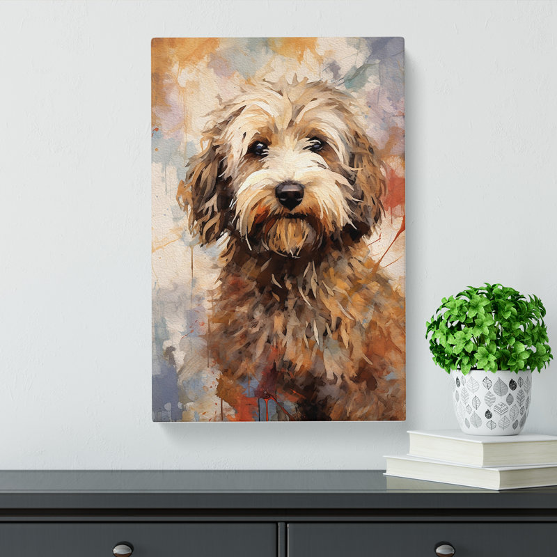Labradoodle Gestural - Print, 76cm H x 50cm W x 3cm D