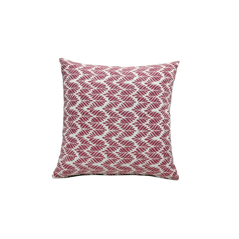 Housse de coussin et insert Liza en rouge / orange / blanc, 16 po x 16 po
