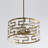 Margolis 4 - Light Bleached Natural Jute/Patinaed Brass Drum Pendant