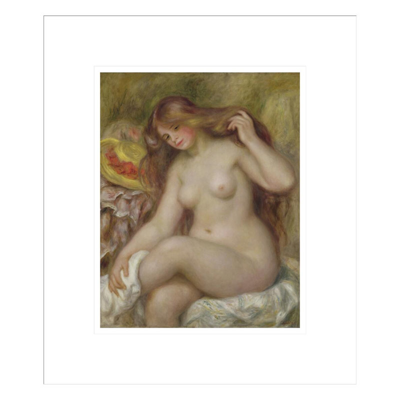 «Bather» par Pierre-Auguste Renoir, impression giclée sur cadre, H 16 po x l 13,75 po