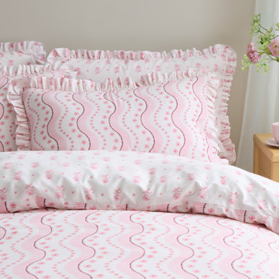 Spitalfield Silk Stripe Reversible Cotton Duvet Cover Set