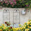 Ensemble de 4 treillis de jardin en métal 86,7 po x 19,7 po antirouille-1079284989