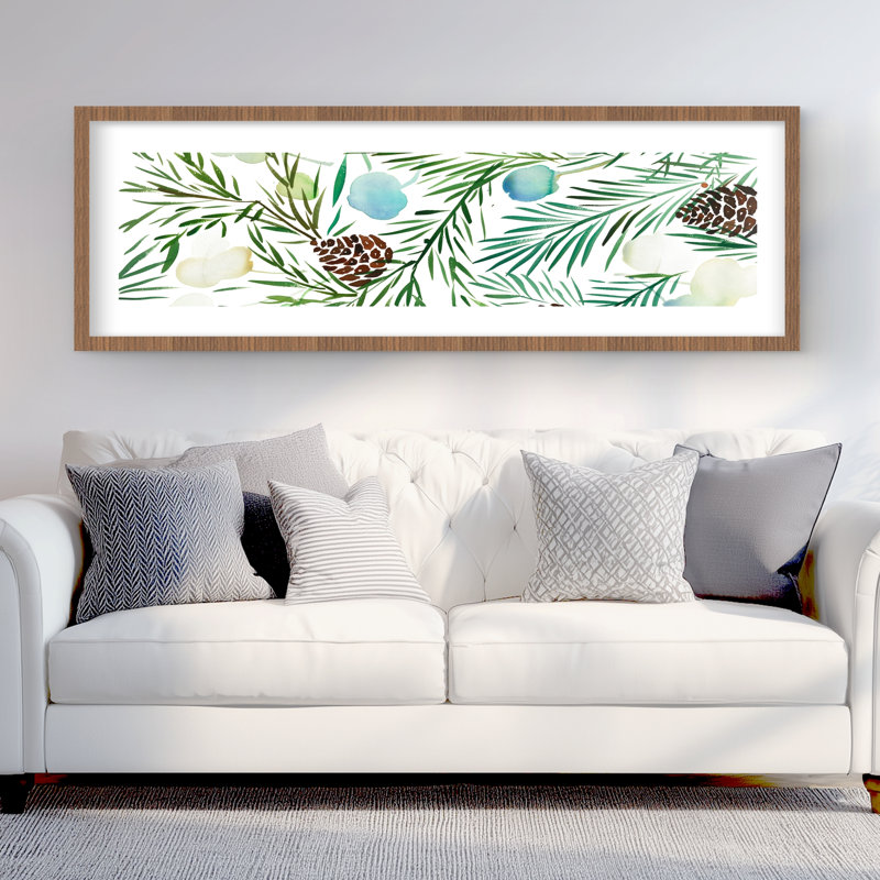 Motif de pomme de pin avec motif mat brun, H 60 po x l 20 po