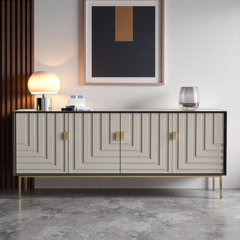 Simple Modern Sideboard, 35.43" H x 70.87" W x 15.75" D, Gray