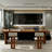 Light-walnut Rectangular Solid Wood desk-1400019437