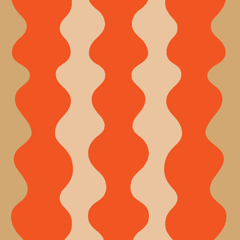 Papier peint basse fréquence, Non encollé, Rêves tangerine, Paper