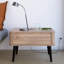 55cm W Solid + Manufactured Wood Bedside Table