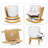 Reading themed Planter with Drainage Holes: Durable Resin, Rocking Chair Design