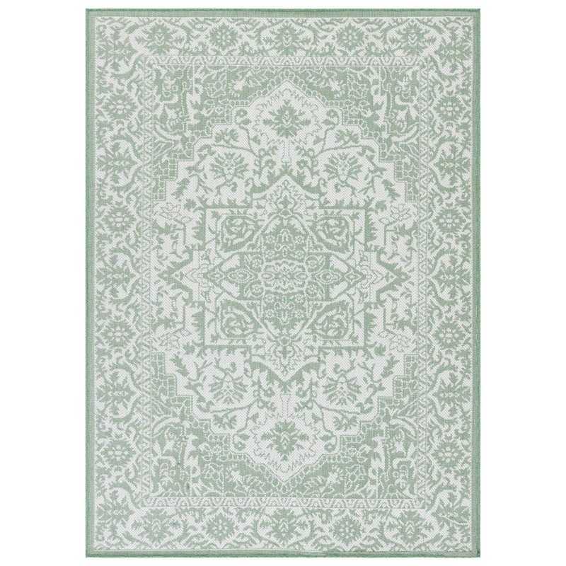 Mahirah Performance Machine Washable Oriental Indoor/Outdoor Area Rug, Rectangle 5'3" x 7'6"