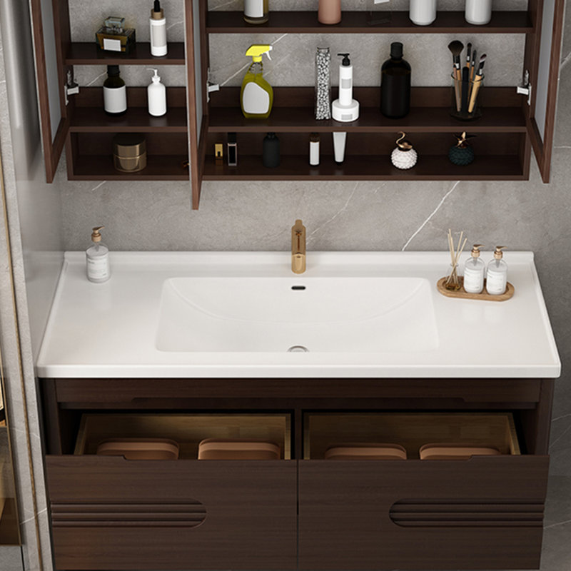 Simple and retro style bathroom cabinet