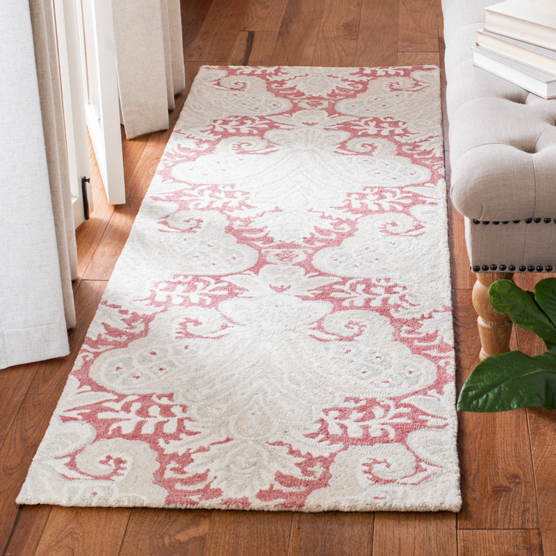 Hippocrates Hand Tufted Wool And Cotton With Latex Ikat Rug, Runner 2'3" x 7'