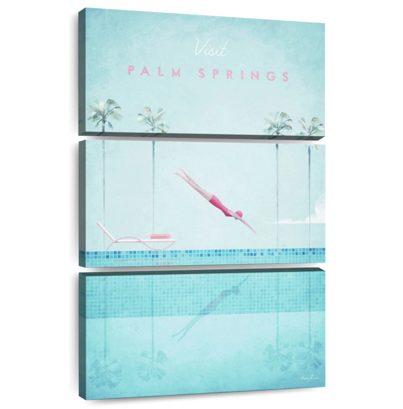 Affiche de voyage rétro Nicci Palm Springs, H 38 po x l 24 po