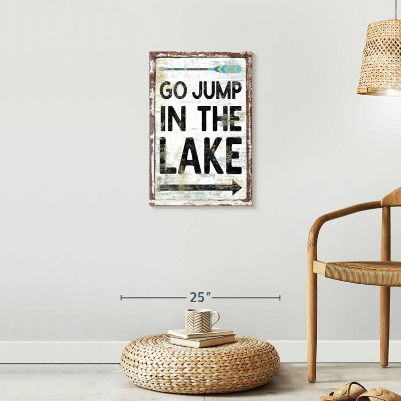 «Go Jump In The Lake», impression sur toile, H 24 po x l 16 po x P 1,25 po