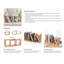21cm H x 63.5cm W Bamboo / Rattan Standard Bookcase