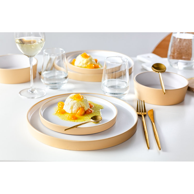 Romeo 12 Piece Earthenware Dinnerware Set, Service for 4