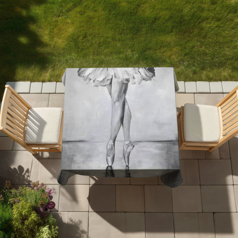 Ballet Classic Steps Tablecloth - White Indoor/Outdoor Decor