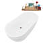 Baignoire autoportante 61 "avec drain 61" Streamline-101681104
