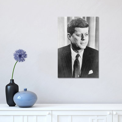 John F Kennedy - Wrapped Canvas Print
