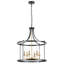 Lustre cage rectangulaire en fer 6 lumières Raventon