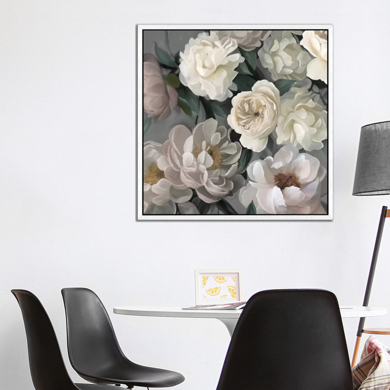 Garden Glory by Carol Robinson - Print on Canvas, 93.98 cm H x 93.98 cm W, White Framed