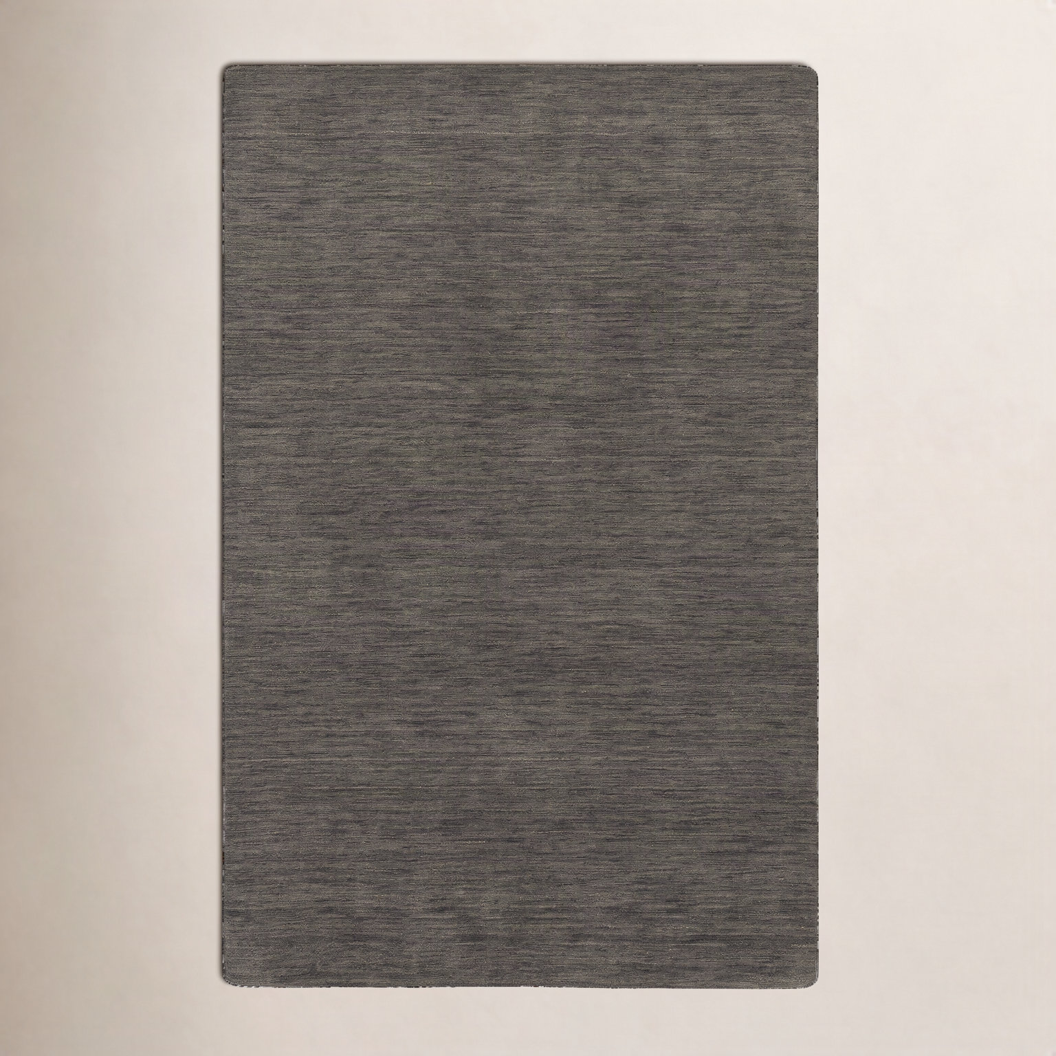 Nala Handmade Wool Charcoal Rug, Rectangle 6' x 9'