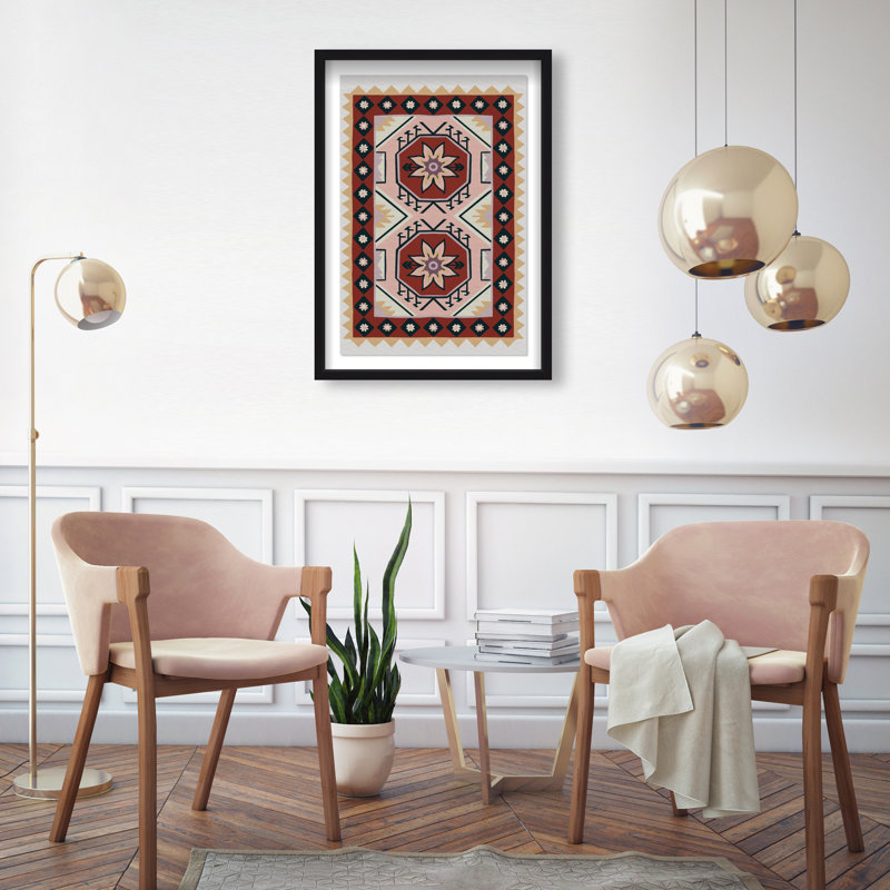 Daylight Damask Print by Oliver Gal, 16.5"H x 11.5"W, Black Shadowbox