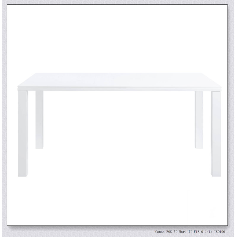 Pagan White High Gloss Finish Dining Table