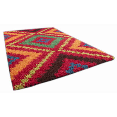 Lookout Power Loom Red/ Orange Rug