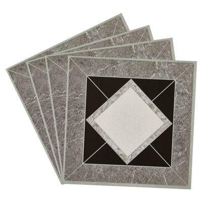 10Pcs Self-adhesive PVC Flooring Tiles Set