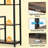 Stylish Industrial Bookshelf With 8 Staggered Shelves, Ideal For Home Decor And Versatile Storage Solutions