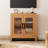 Farmhouse TV Stand For Tvs Up To 50”, Rustic Wood Entertainment Center With Adjustable Shelf, Glass Doors & Storage, Media Console Cabinet For Living-Room, Bedroom-731733408